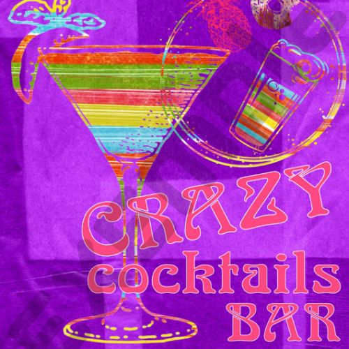 Affiche Crazy Cocktails Bar